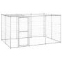 Lauko voljeras šunims su stogu, galvanizuotas plienas, 7,26m²