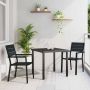 Sodo valgomojo komplektas 3 pcs Juoda