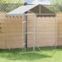 Lauko voljeras šunims su stogu, sidabrinis, 2x2x2,5m, plienas