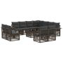 Sodo Sofų Rinkinys 12 pcs Pilka poliratanas