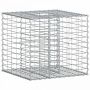 Gabioninė pakelta lova Sidabro 60 x 60 x 55 cm Cinkuota plienas