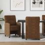 Valgomojo Kėdės su Ratukais 2 pcs Ruda 57 x 67 x 95 cm
