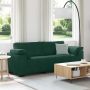 Trivietė sofa, tamsiai žalia, 220x77x82 cm, aksomas