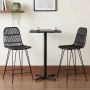 Baro taburetė 2 pcs Juoda 44 x 54 x 96 cm Ratana ir Plienas