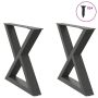 Kavos staliuko kojos, 2 vnt., antracito spalvos, 50x(42-43,3) cm, plienas