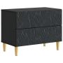 Naktinis staliukas Juoda 62 x 34,5 x 48 cm Apdirbta mediena