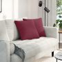 Sofa Pagalvės 2 pcs Vyno raudona 45 x 45 cm audinys