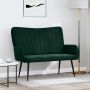 Dviejų vietų sofa Tamsiai žalia 115 x 61 x 87 cm Aksomas