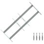 Langų saugos grotelės su 2 skersiniais 3 pcs 430-740 mm