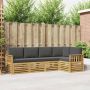 Lauko sofos komplektas 5 pcs Balta ir antracito