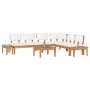Sodo Sofų Rinkinys 4 pcs Ruda ir grietinėlė