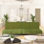 Dvivietė sofa-lova, šviesiai žalios spalvos, aksomas