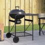 Lauko grilis su ratu Juoda 91 x 71 x 107 cm metalas