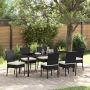 Sodo valgomojo komplektas 7 pcs Juoda