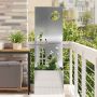 Sodo privatumo ekranas „Fretwork“ Sidabro 50 x 32 x 150 cm