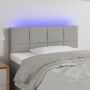 Galvūgalis su LED, šviesiai pilkas, 80x5x78/88cm, audinys