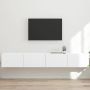 TV sieninė spintelė 2 pcs Balta 98 x 31 x 29,5 cm