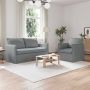 Sofa 2 pcs Šviesiai pilka 196 x 82 x 85 cm audinys