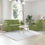 Sofa 2 pcs Šviesiai žalia 158 x 78 x 80 cm Aksomas