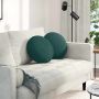 Sėdynių pagalvėlės 2 pcs Tamsiai žalia Ø40 x 13 cm audinys