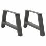 Kavos staliuko kojelės, 2 vnt., antracito spalvos, 70x(30-31) cm, plienas