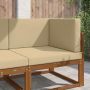 Lauko sofa pagalvėlė 3 pcs Smėlio Poliesteris
