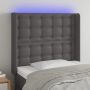 Galvūgalis su LED, pilkos spalvos, 103x16x118/128 cm