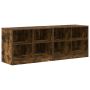Lovos spintelė su lentyna 2 pcs Dūminio ąžuolo 66 x 33 x 48 cm