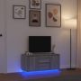 Televizoriaus spintelė su LED, pilka ąžuolo, 100x41x50 cm