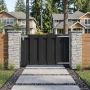 Sodo vartai 100 x 60 cm WPC ir aliuminis Juoda