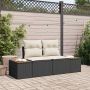 Sodo sofa Juoda 184 x 62 x 85cm poliratanas