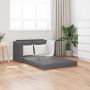 Grindų sofa-lova, 2-1, pilka, 112x174x55cm, dirbtinė oda