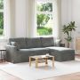 Sofa Tamsiai pilka 198 x 134 x 80 cm Aksomas