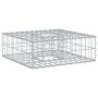 Gabioninė pakelta lova Sidabro 60 x 60 x 20 cm Cinkuota plienas