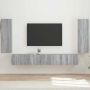 TV sieninio kabineto komplektas 4 pcs Pilkas Sonoma