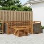 Lauko sofos komplektas 5 pcs Natūrali 59 x 59 x 37 cm