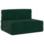 Sulankstomas Sofas-Lova Tamsiai žalia 190 x 70 x 15 cm Aksomas