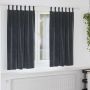 Užtemdymo užuolaidos 2 pcs Tamsiai pilka 140 x 175 cm Aksomas