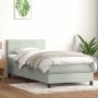 Box Spring Lova su čiužiniu Šviesiai pilka 90x210 cm Velvet
