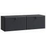Sieninė TV spintelė Juoda 98 x 31 x 30 cm Apdirbta mediena