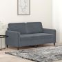 Dvivietė sofa, tamsiai pilkos spalvos, 140cm, aksomas