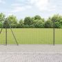 Tvora su stulpais Pilka 1,2 x 10 m Plienas ir PVC