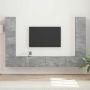 TV spintelių komplektas 8 pcs Betono pilka Apdirbta mediena