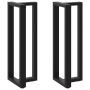 Baro stalo kojos, T formos, 2 vnt., juodos, 50x35x(110-111) cm, plienas