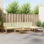 Lauko sofos komplektas 6 pcs Balta ir kreminė 79 x 79 x 37 cm