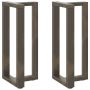 Baro stalo kojos, T formos, 2 vnt., juodos, 50x35x(90-91) cm, plienas