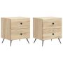 Šalia lovos spintelė 2 pcs Sonoma ąžuolas 43 x 34,5 x 47,5 cm