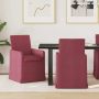 Valgomojo kėdės 2 pcs Vyno raudonumo 57 x 67 x 95 cm audinys