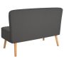 Sofa, tamsiai pilka, audinys, 117x55,5x77cm