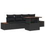 Sodo valgomojo komplektas su pagalve 5 pcs Juoda ir Ruda